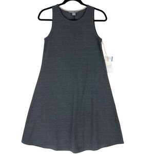 NWT Free Fly Bamboo Flex Dress Sz S Heather Black Charcoal Grey